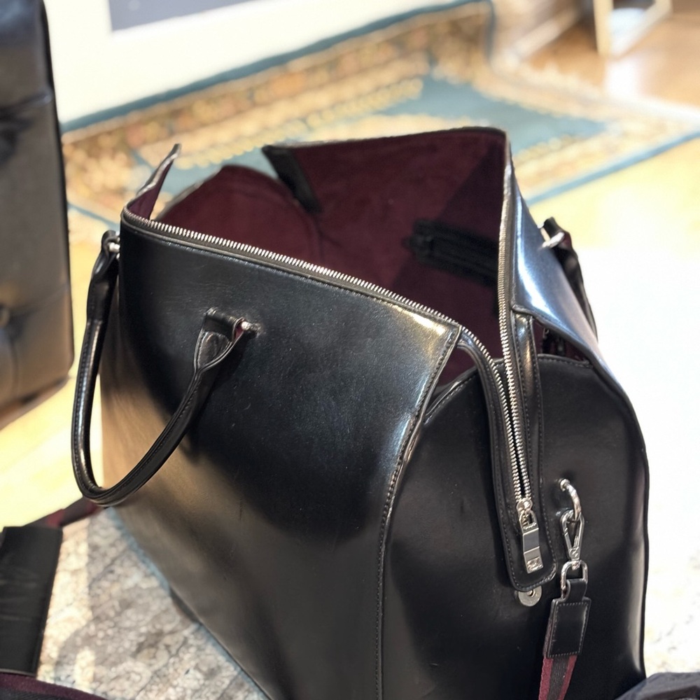 Zara men Black Leather Bag